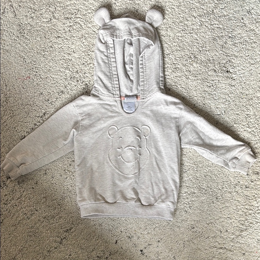 Disney Baby Grey Pooh Bear Hoodie 24m
